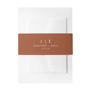Bandeau De Faire-part Mariage Monogramme en terre cuite