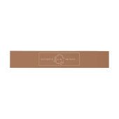 Bandeau De Faire-part Mariage Monogramme en terre cuite moderne (Plat)