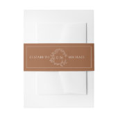Bandeau De Faire-part Mariage Monogramme en terre cuite moderne (Devant example)
