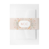 Bandeau De Faire-part Mariage Monogramme Fleur sauvage Boho (Devant example)