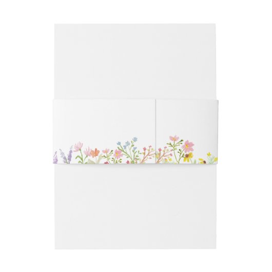 Bandeau De Faire-part Mariage Monogramme Fleur sauvage rustique (Dos Example)