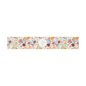 Bandeau De Faire-part Mariage Monogramme Floral Automne (Plat)