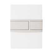 Bandeau De Faire-part Mariage monogramme ivoire et pourpre (Dos Example)