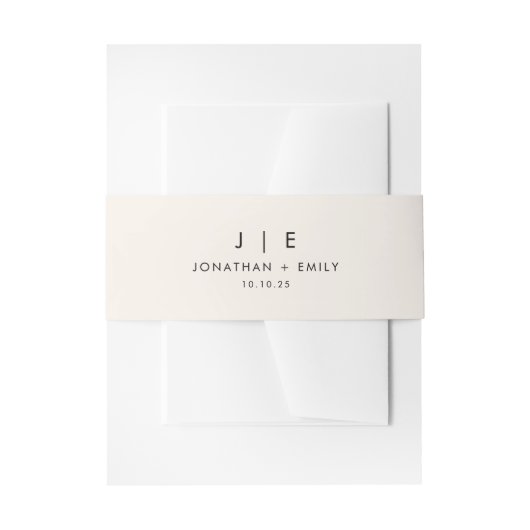 Bandeau De Faire-part Mariage monogramme minimal (Devant example)