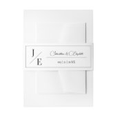 Bandeau De Faire-part Mariage monogramme minimal | BLANCHE (Devant example)