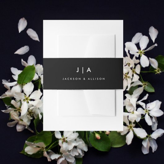 Bandeau De Faire-part Mariage Monogramme moderne