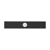 Bandeau De Faire-part Mariage Monogramme noir et blanc classique (Plat)