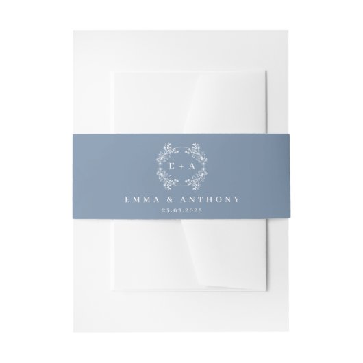 Bandeau De Faire-part Mariage Monogramme périphérique (Devant example)