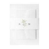 Bandeau De Faire-part Mariage Monogramme simple branche (Devant example)