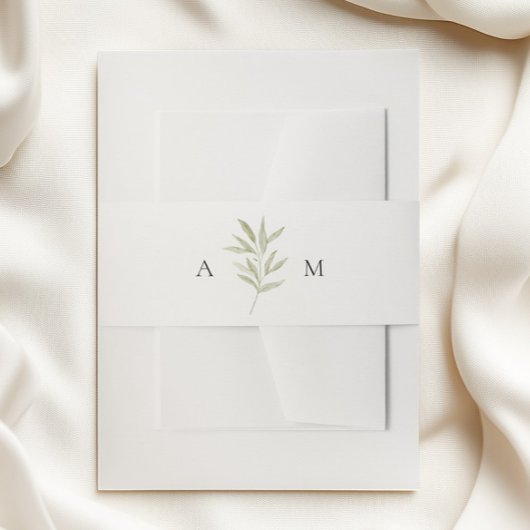 Bandeau De Faire-part Mariage Monogramme simple branche