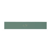 Bandeau De Faire-part Mariage Monogramme Vert Émeraude (Plat)