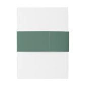 Bandeau De Faire-part Mariage Monogramme Vert Émeraude (Dos Example)