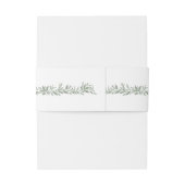 Bandeau De Faire-part mariage monogramme vert sauge blanc bras feuillus (Dos Example)
