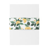 Bandeau De Faire-part Mariage Motif citron fleuri (Dos Example)