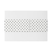 Bandeau De Faire-part Mariage motif de pois blanc noir (Dos exemple)