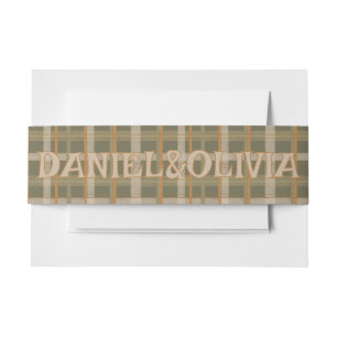 Bandeau De Faire-part Mariage Motif écossais celte de Tartan