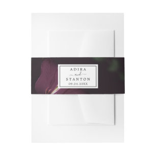 Bandeau De Faire-part Mariage Motif Moody Purple Blooms