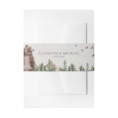 Bandeau De Faire-part Mariage Mountain Aquarelle Pine Tree Rustique (Devant example)