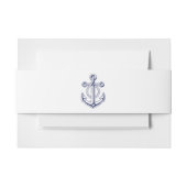 Bandeau De Faire-part Mariage nautique Marine Blue Ancre Mariage (Devant Example)