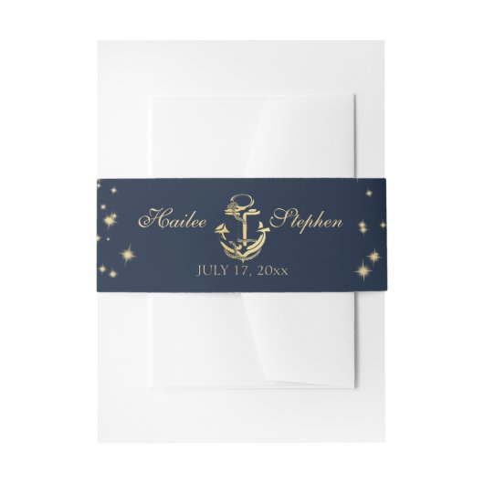 Bandeau De Faire-part Mariage Nautique Starry Midnight Sky (Devant example)