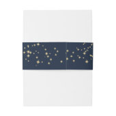 Bandeau De Faire-part Mariage Nautique Starry Midnight Sky (Dos Example)