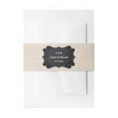 Bandeau De Faire-part Mariage noir beige Burlap Russe (Devant example)