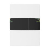 Bandeau De Faire-part Mariage noir beige floral (Dos Example)