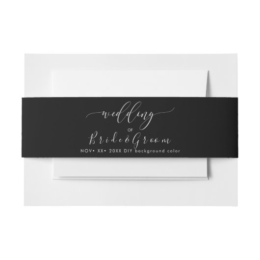 Bandeau De Faire-part Mariage noir+blanc (Devant Example)