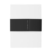 Bandeau De Faire-part Mariage noir blanc moderne (Dos Example)