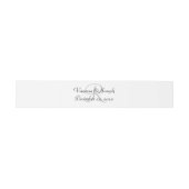 Bandeau De Faire-part Mariage noir blanc monogramme (Plat)