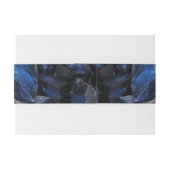 Bandeau De Faire-part Mariage noir de sorcière boho bleu foncé cristaux (Dos exemple)