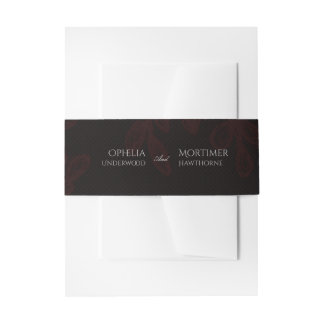Bandeau De Faire-part Mariage noir gothique foncé