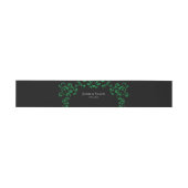 Bandeau De Faire-part Mariage noir vert (Plat)