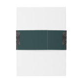 Bandeau De Faire-part Mariage noir vert foncé (Dos Example)