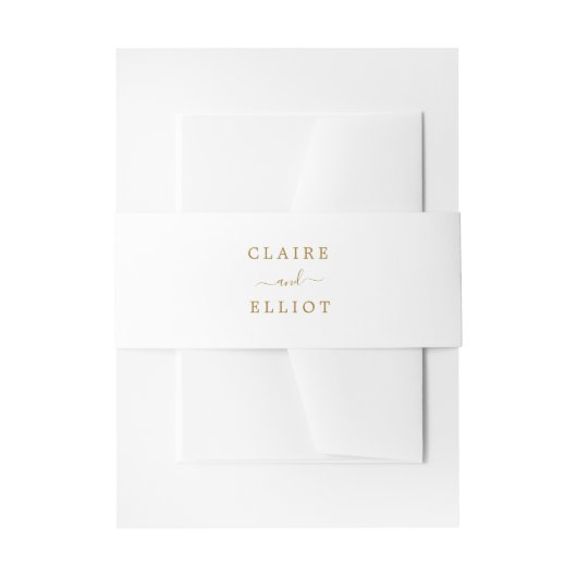 Bandeau De Faire-part Mariage Or moderne et simple (Devant example)