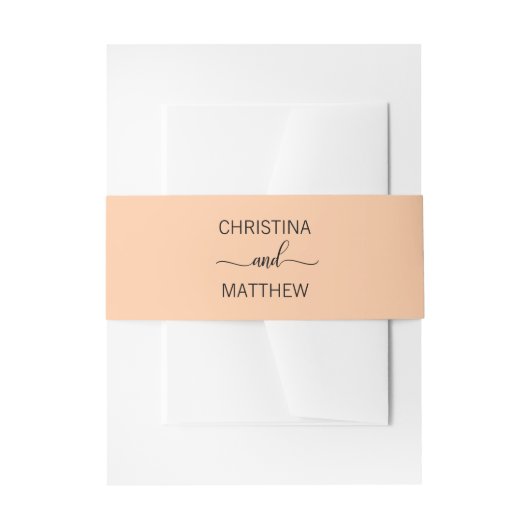 Bandeau De Faire-part Mariage orange personnalisé de pêche NOMMÉE (Devant example)