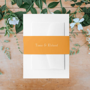 Bandeau De Faire-part Mariage Orange Simple Stylisé