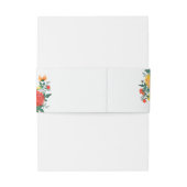 Bandeau De Faire-part Mariage Pastel Orange Yellow Spring Dahlia Fleurs (Dos Example)