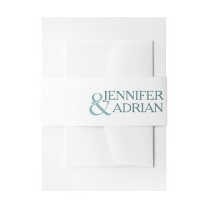 Bandeau De Faire-part Mariage personnalisé avec monogramme et esperluett