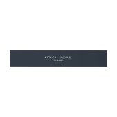 Bandeau De Faire-part Mariage personnalisé bleu foncé classique (Plat)
