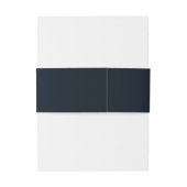 Bandeau De Faire-part Mariage personnalisé bleu foncé classique (Dos Example)