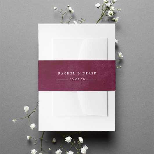 Bandeau De Faire-part Mariage personnalisé Cabernet