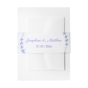 Bandeau De Faire-part Mariage personnalisé de la couronne de lavande