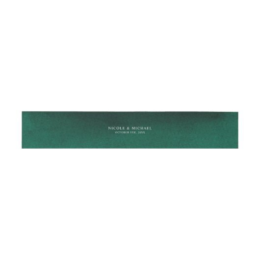 Bandeau De Faire-part Mariage personnalisé Emerald Green (Plat)