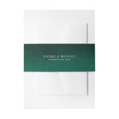 Bandeau De Faire-part Mariage personnalisé Emerald Green (Devant example)