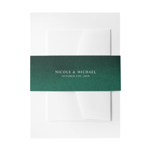 Bandeau De Faire-part Mariage personnalisé Emerald Green (Devant example)