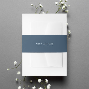 Bandeau De Faire-part Mariage personnalisé en bleu du port