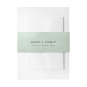 Bandeau De Faire-part Mariage personnalisé Sage Green (Devant example)