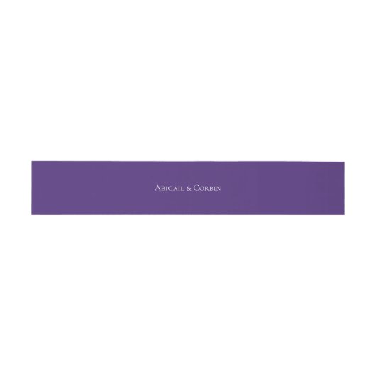 Bandeau De Faire-part Mariage personnalisé Ultra violet simple (Plat)