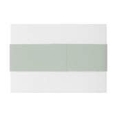 Bandeau De Faire-part Mariage photo moderne Brushstroke | Vert sage (Dos exemple)